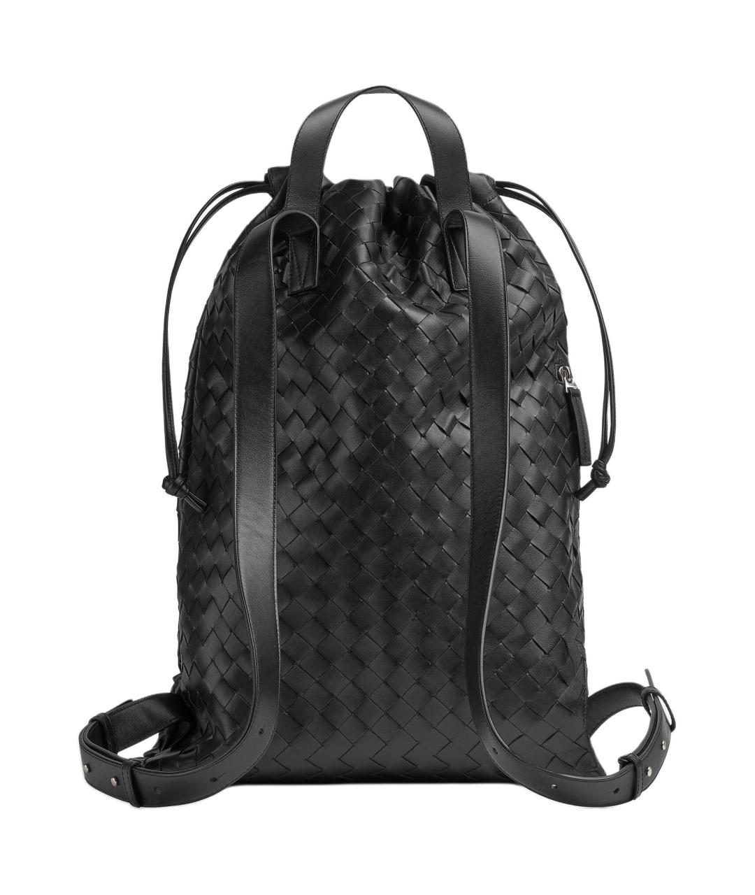 BOTTEGA VENETA Черный кожаный рюкзак, фото 3