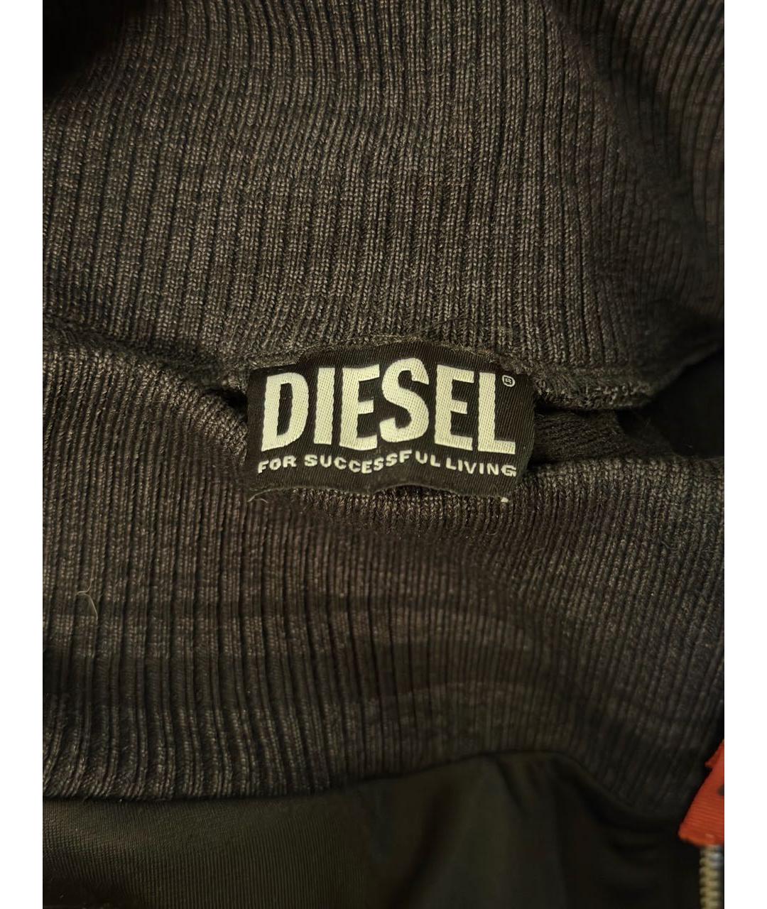 DIESEL Черные полиэстеровые прямые брюки, фото 3