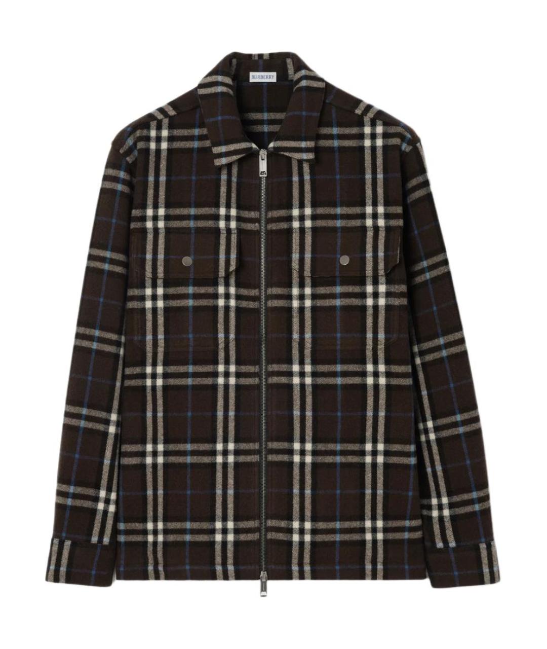 BURBERRY Коричневая кэжуал рубашка, фото 1