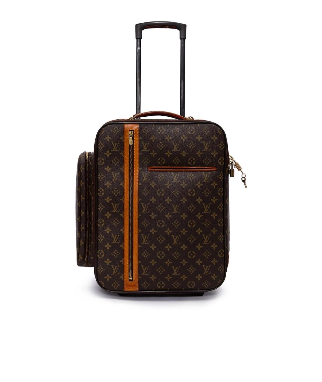 LOUIS VUITTON Коричневая кожаная юбка миди, фото 5