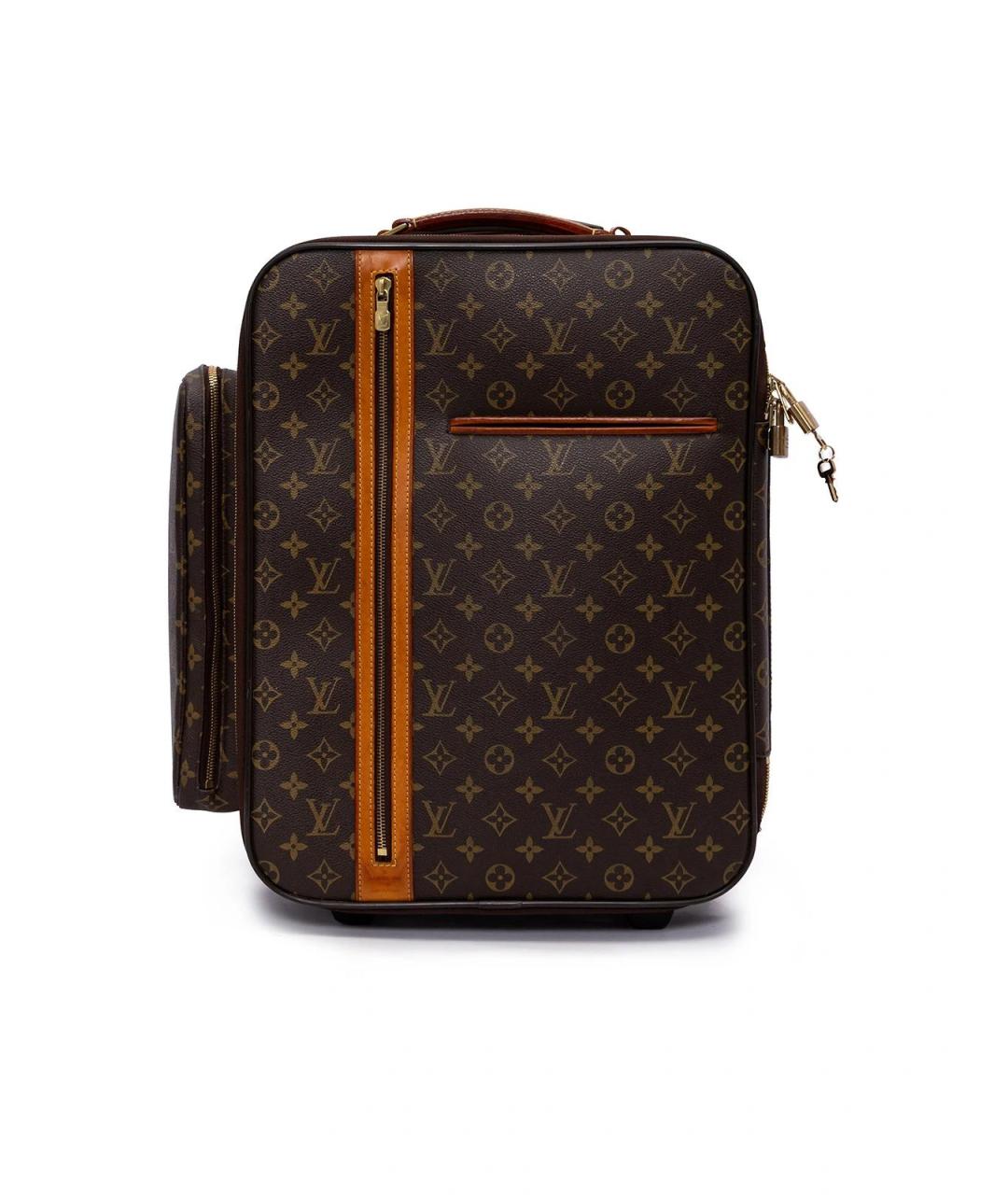 LOUIS VUITTON Коричневая кожаная юбка миди, фото 9