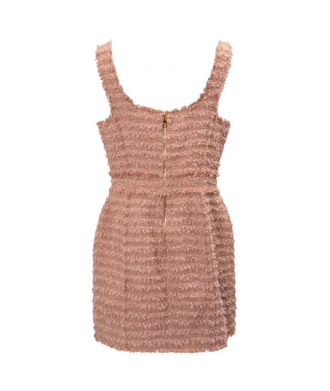 BALMAIN Розовое хлопковое повседневное платье, фото 2