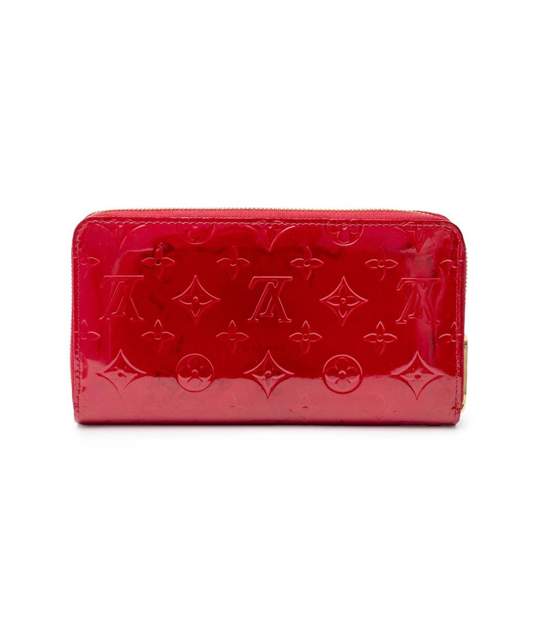 LOUIS VUITTON Красный кожаный кошелек, фото 3