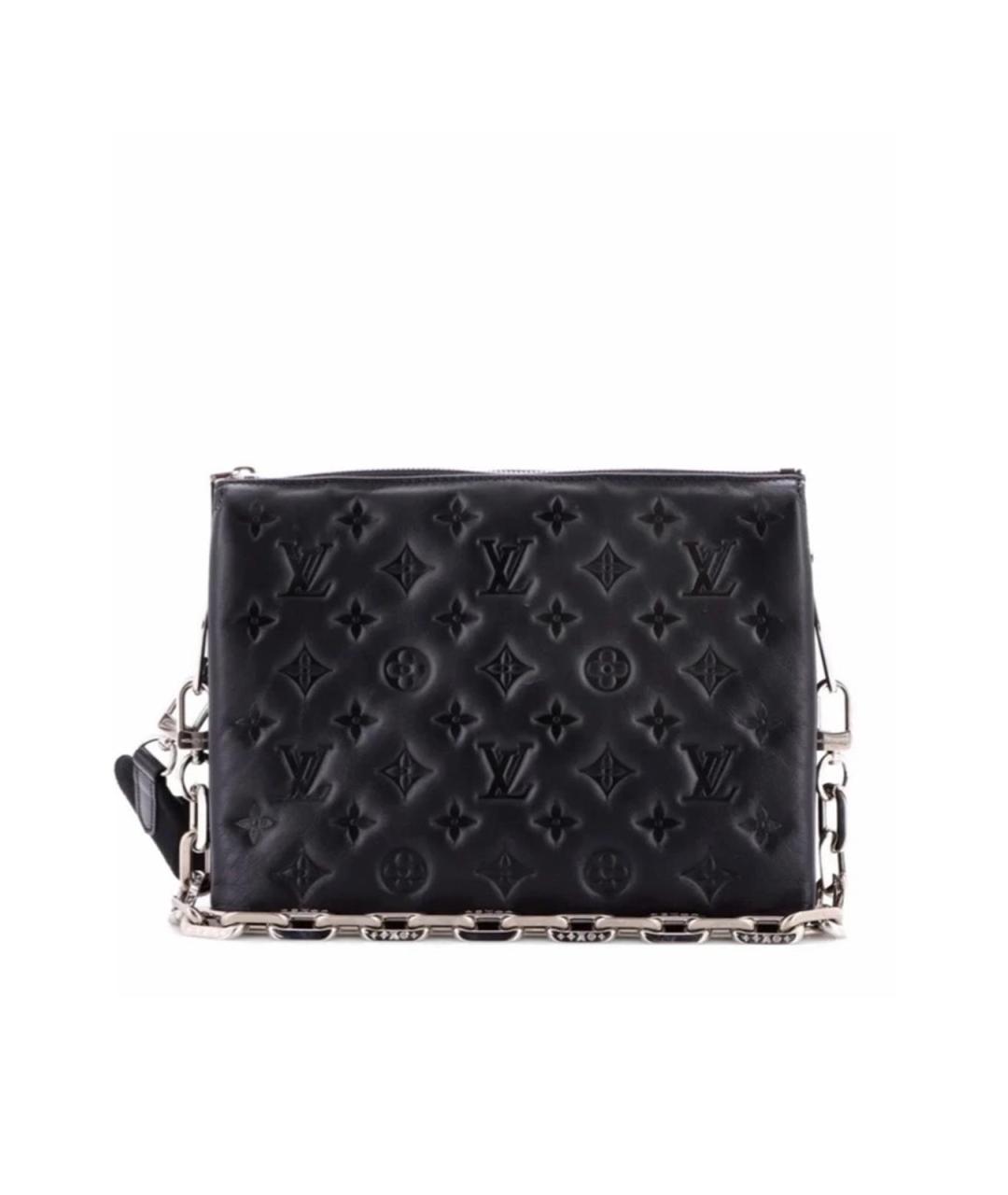 LOUIS VUITTON Черная кожаная сумка тоут, фото 1