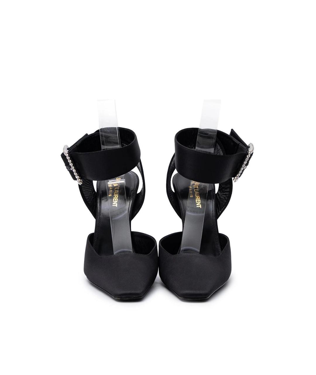 SAINT LAURENT Черные текстильные туфли, фото 4
