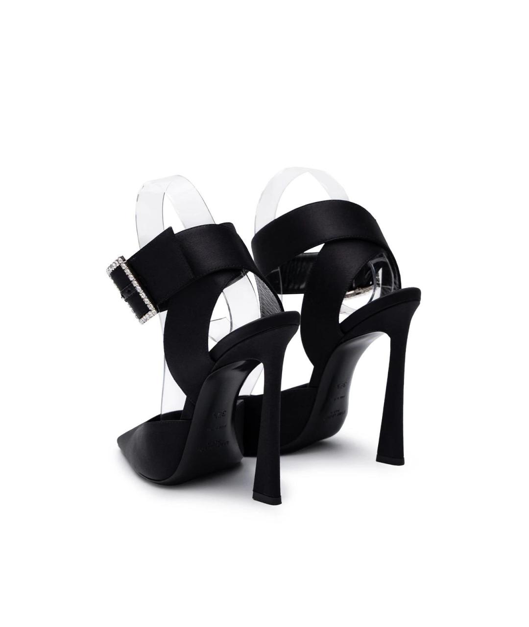 SAINT LAURENT Черные текстильные туфли, фото 3