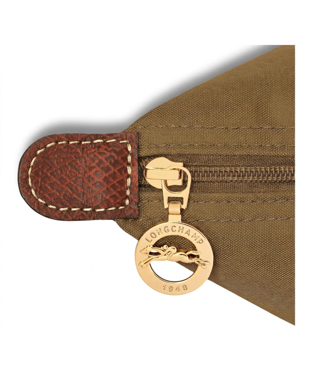 LONGCHAMP Горчичная нейлоновая сумка тоут, фото 5