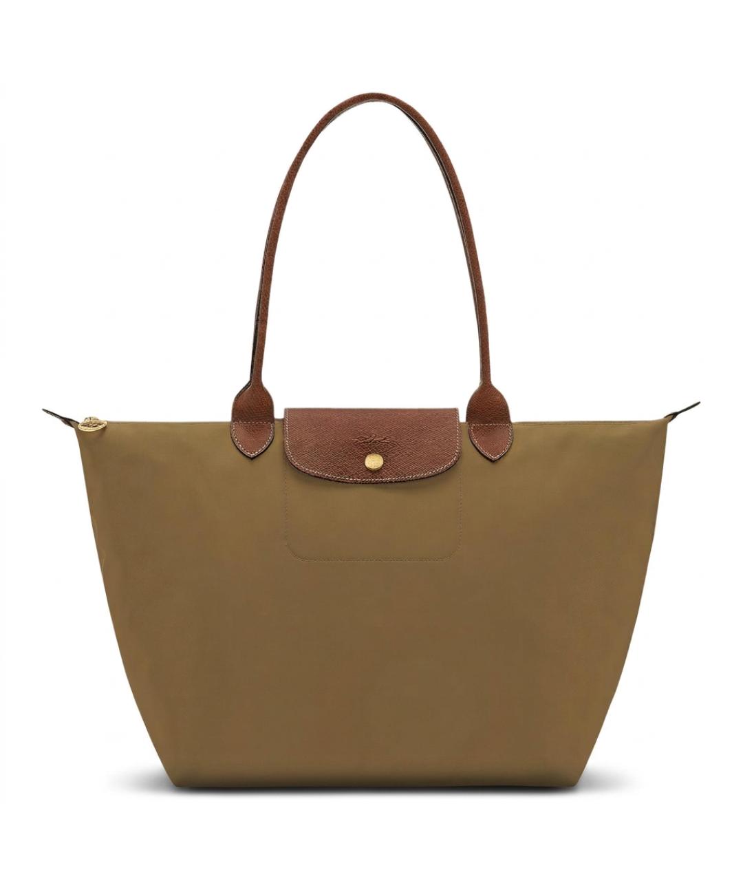 LONGCHAMP Горчичная нейлоновая сумка тоут, фото 1
