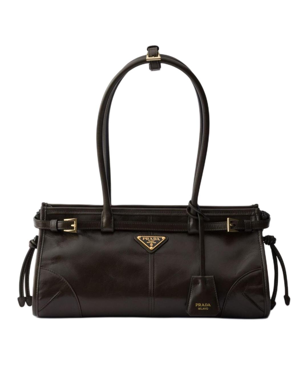 PRADA Коричневая кожаная сумка через плечо, фото 1