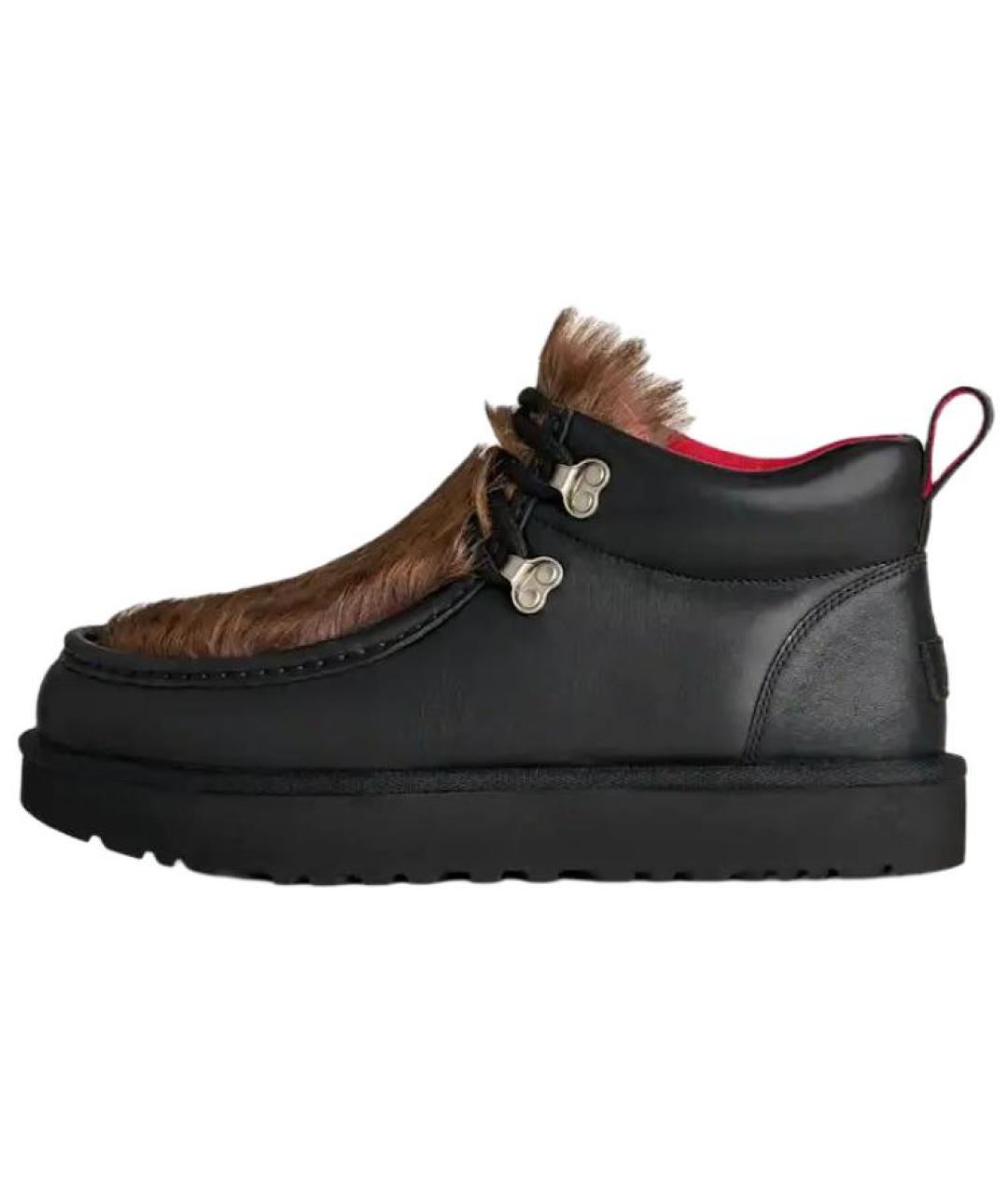 UGG Черные кожаные высокие ботинки, фото 4