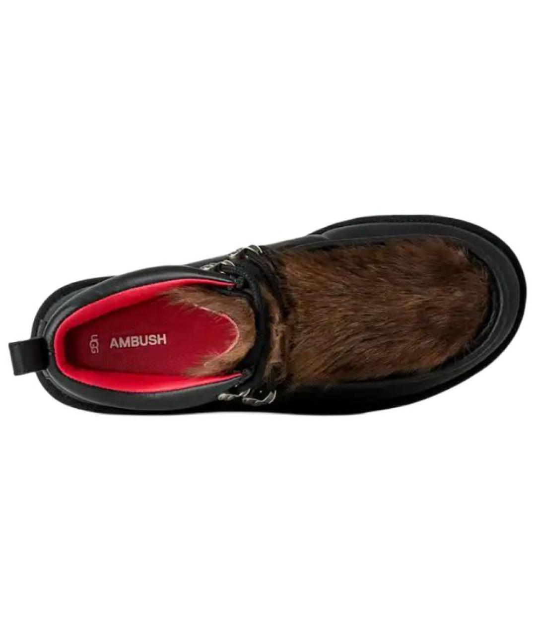 UGG Черные кожаные высокие ботинки, фото 5