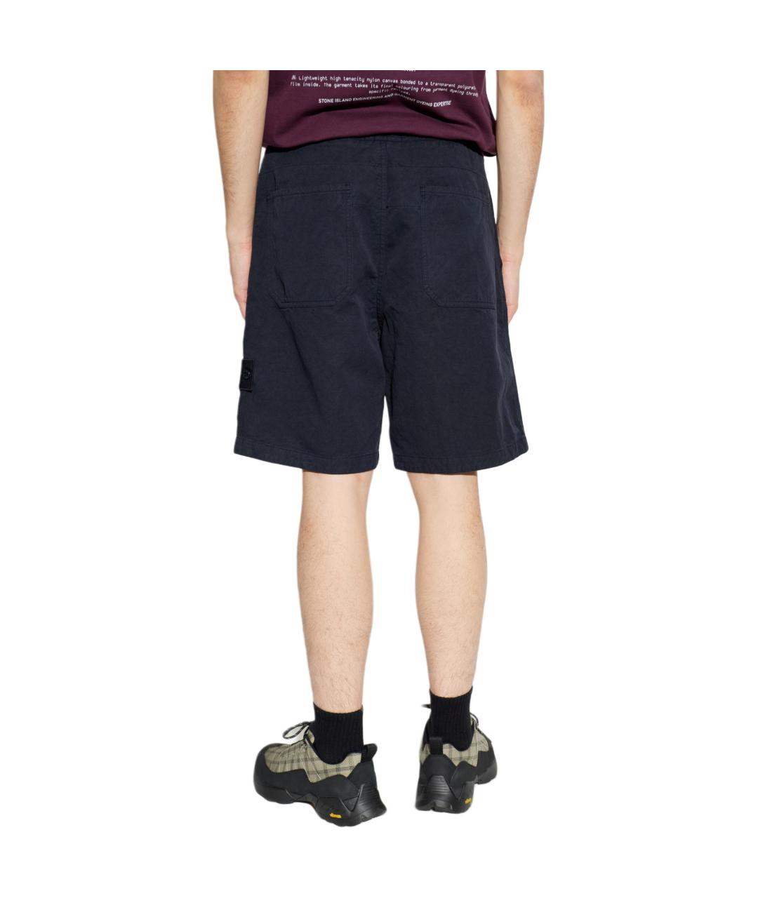 STONE ISLAND Темно-синие шорты, фото 3