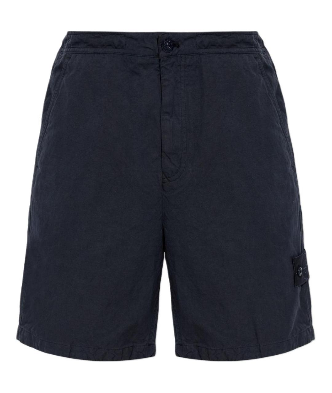 STONE ISLAND Темно-синие шорты, фото 1