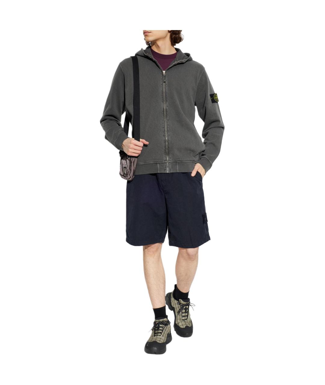 STONE ISLAND Темно-синие шорты, фото 2
