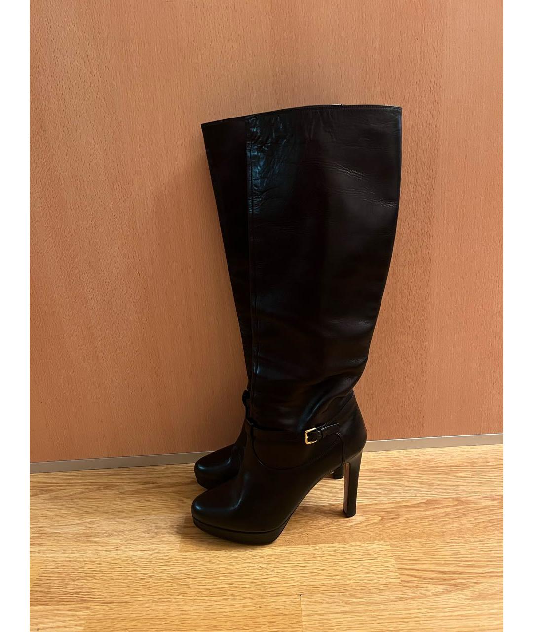MIU MIU Черные кожаные сапоги, фото 4