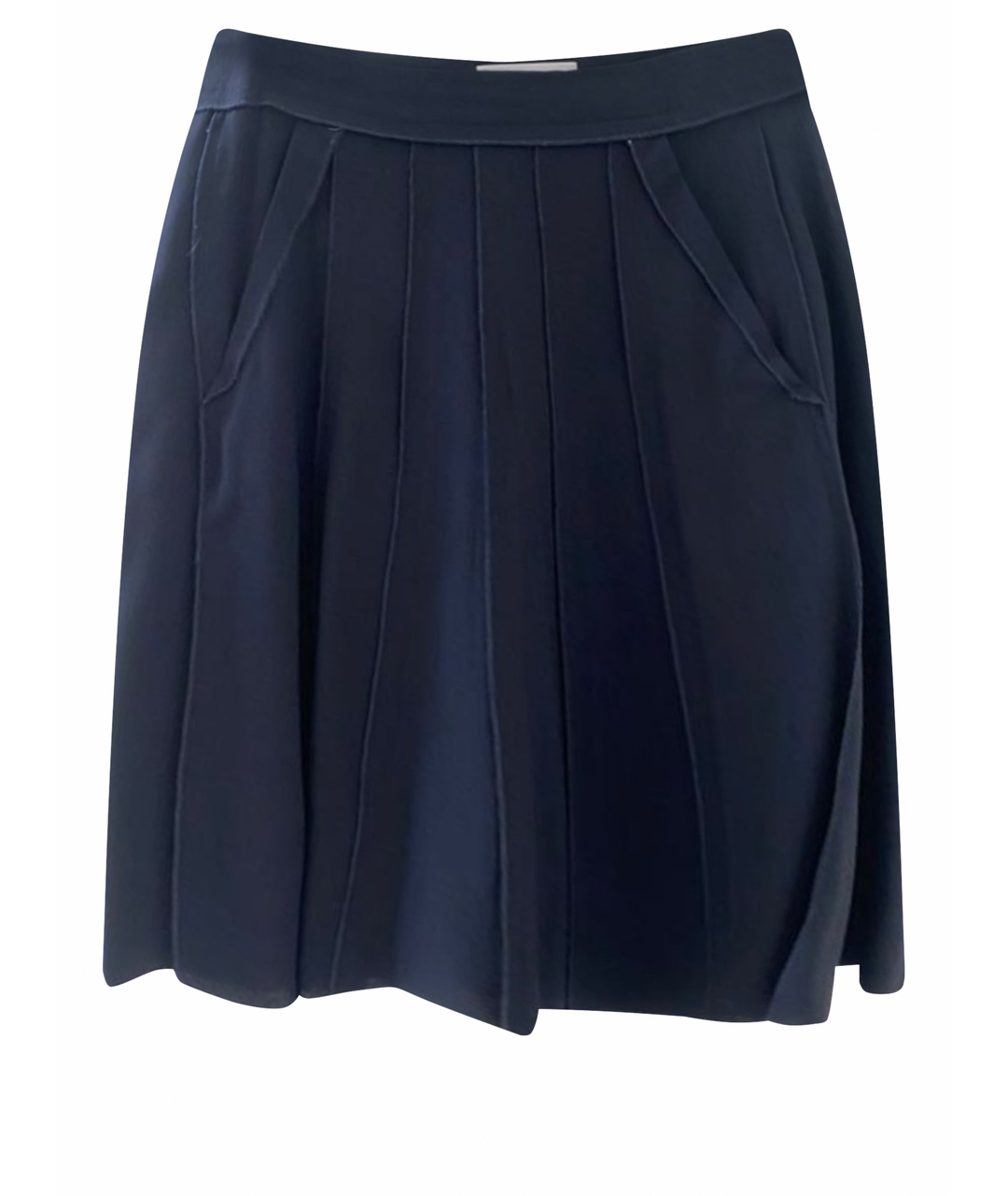 SONIA RYKIEL Темно-синяя хлопковая юбка миди, фото 1