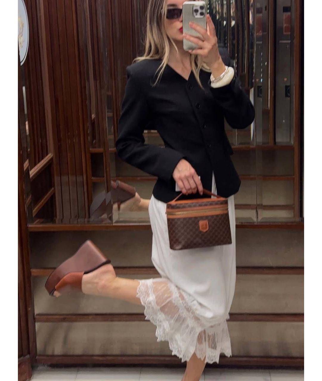 CELINE Коричневая канва сумка с короткими ручками, фото 8