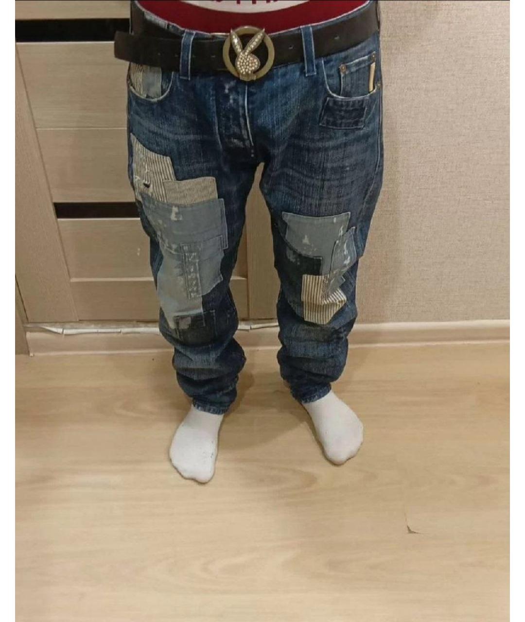 ARMANI JEANS Синие хлопковые джинсы, фото 9