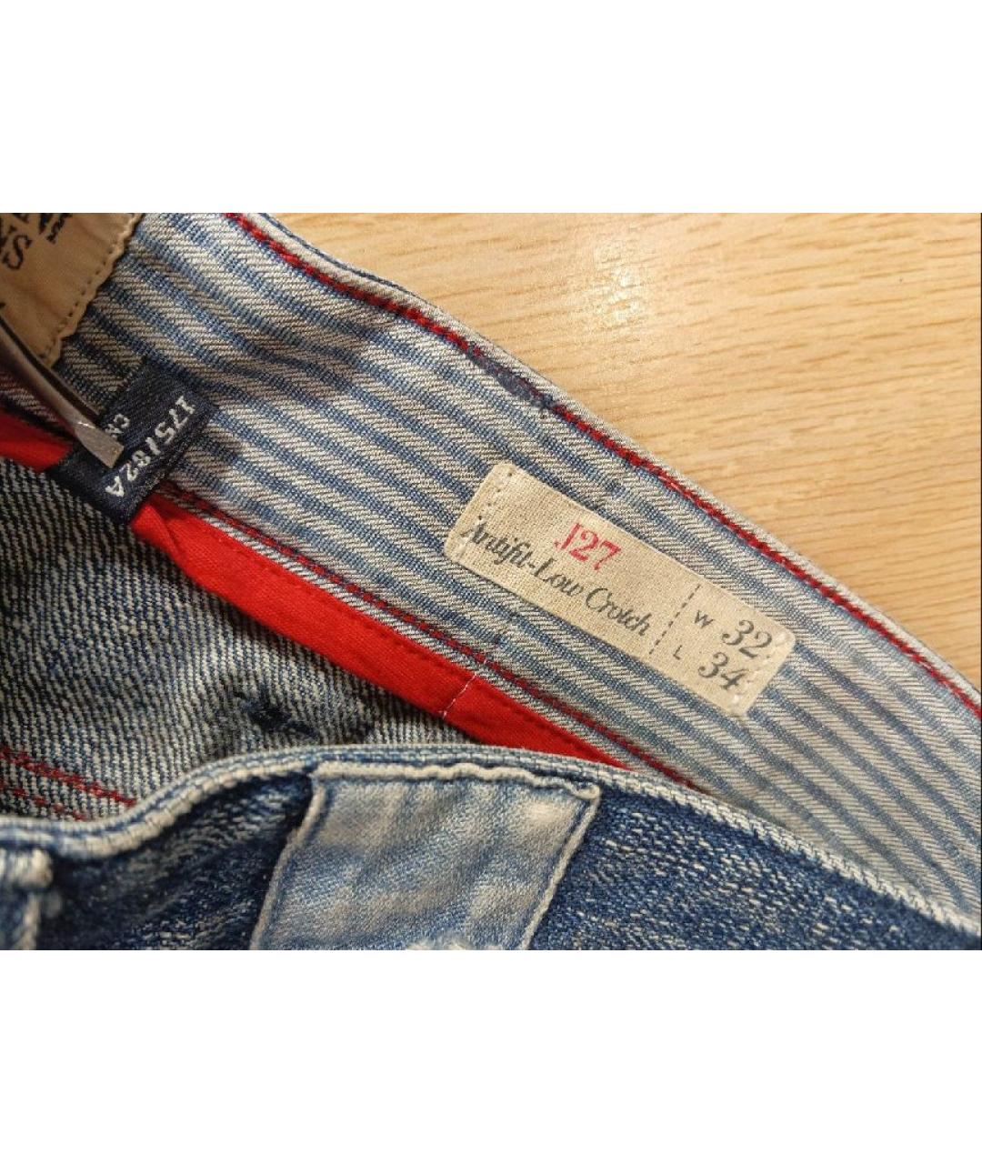 ARMANI JEANS Синие хлопковые джинсы, фото 8
