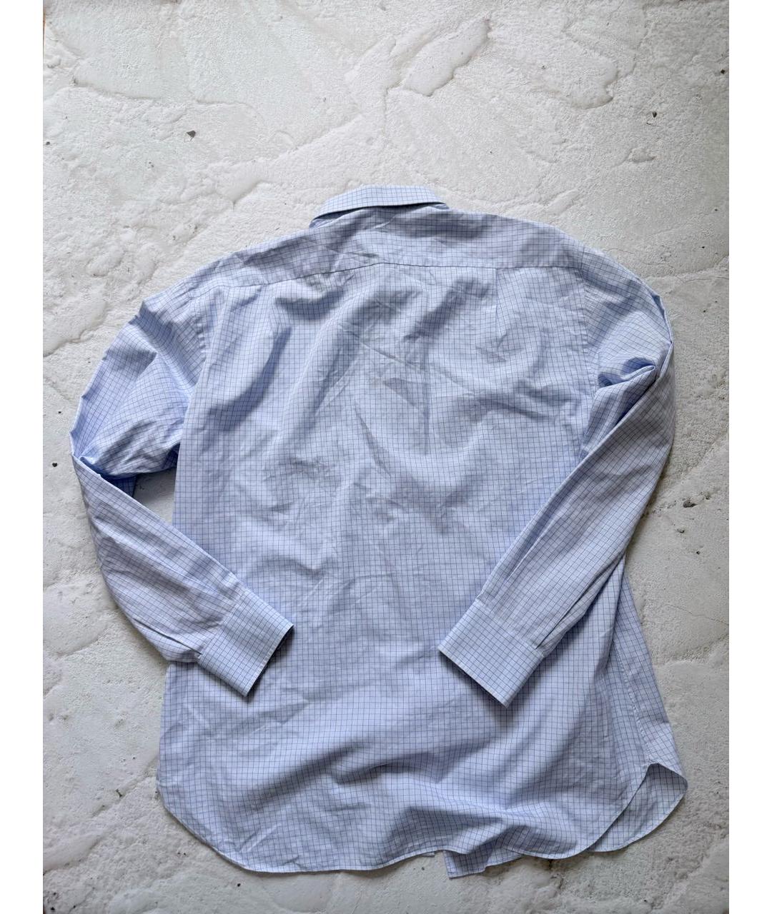 BRIONI Голубая хлопковая классическая рубашка, фото 4