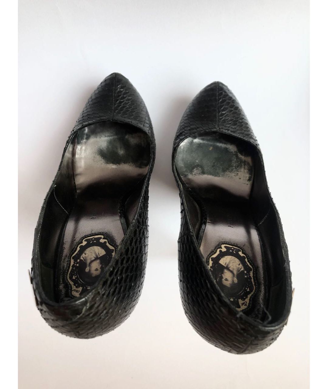 PHILIPP PLEIN Черные туфли из экзотической кожи, фото 3