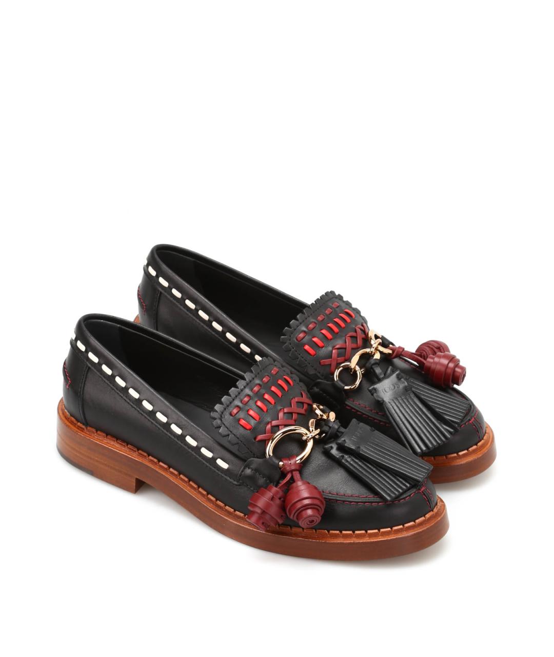 TOD'S Черные кожаные лоферы, фото 2