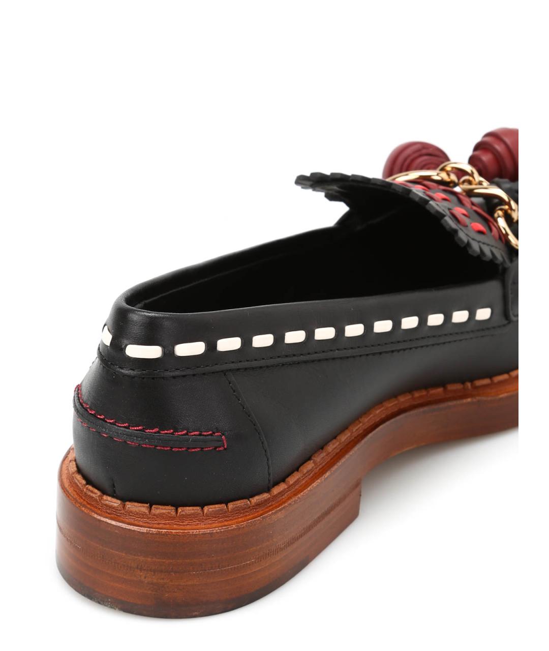 TOD'S Черные кожаные лоферы, фото 4
