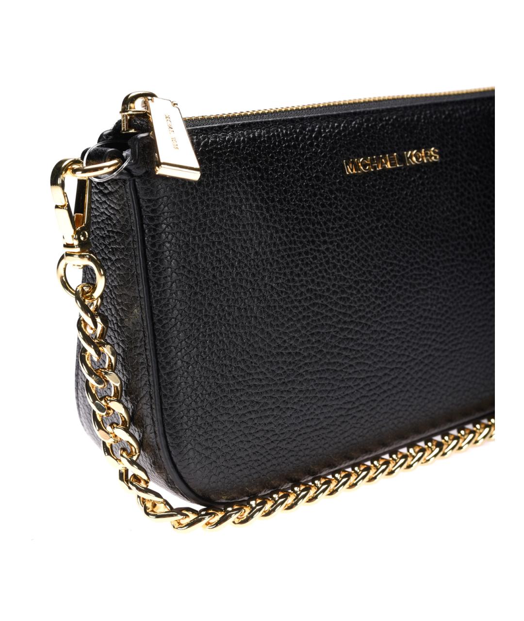 MICHAEL KORS Черный кожаный кошелек, фото 4
