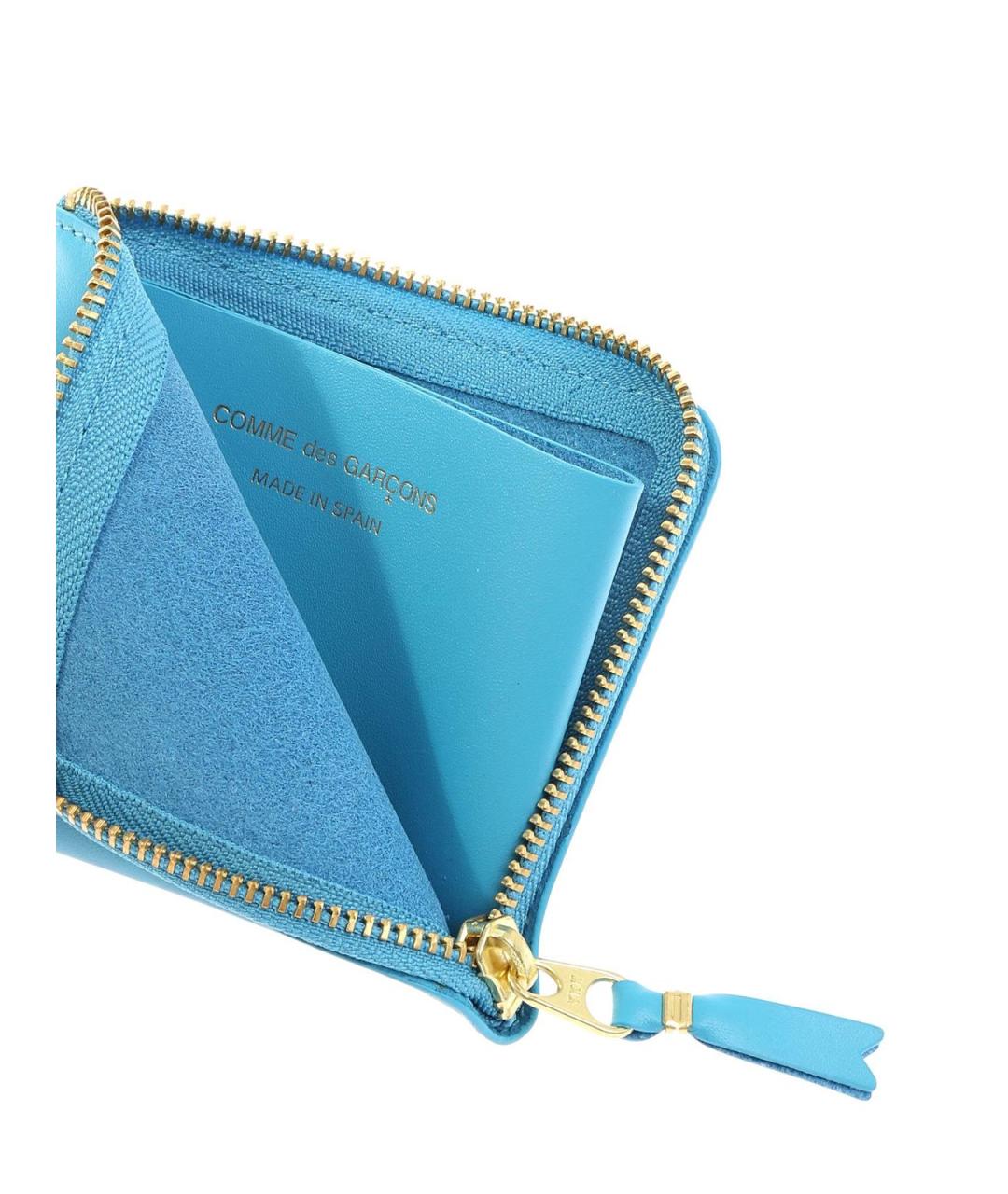 COMME DES GARÇONS WALLET Голубой кожаный кошелек, фото 5