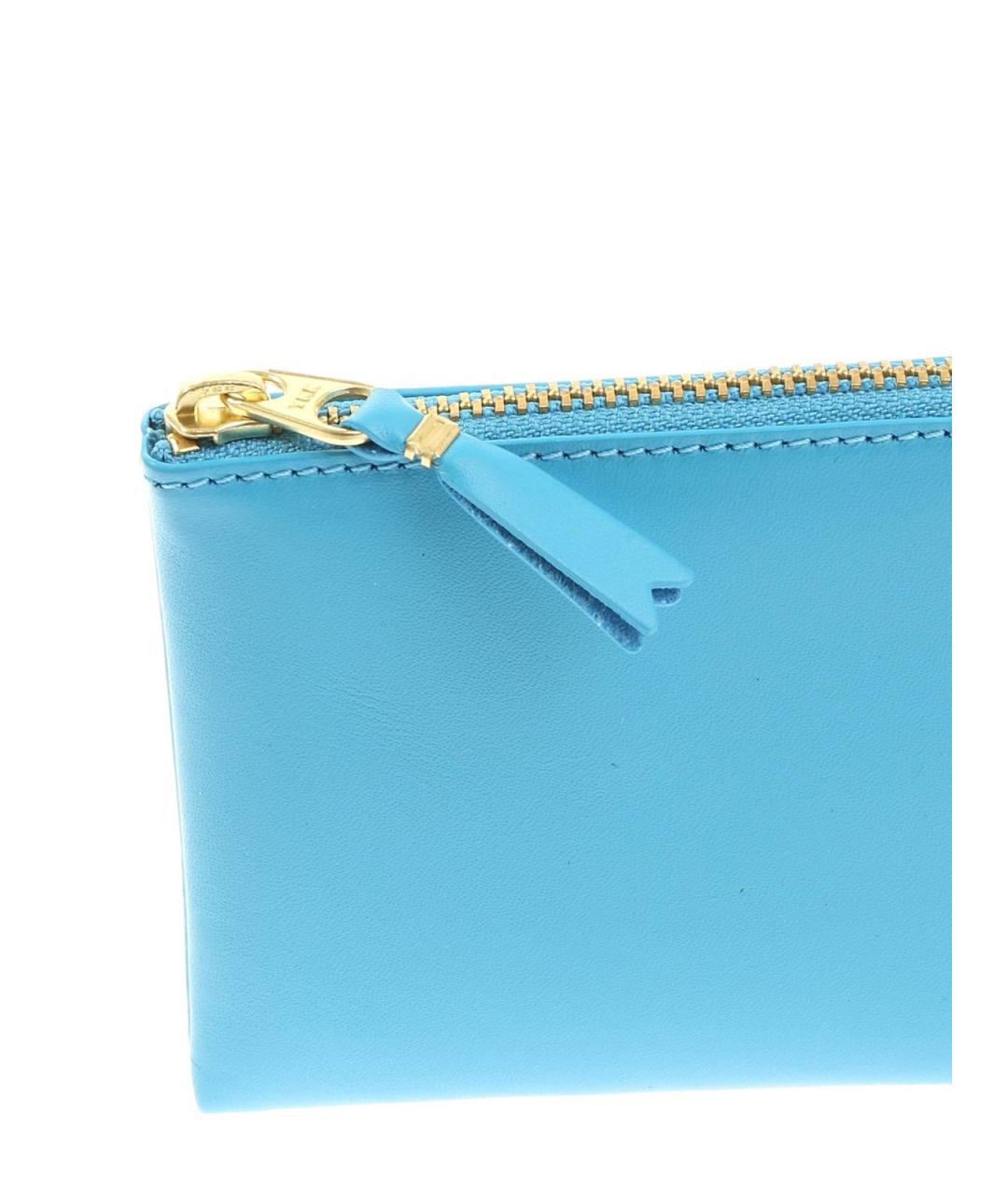 COMME DES GARÇONS WALLET Голубой кожаный кошелек, фото 4