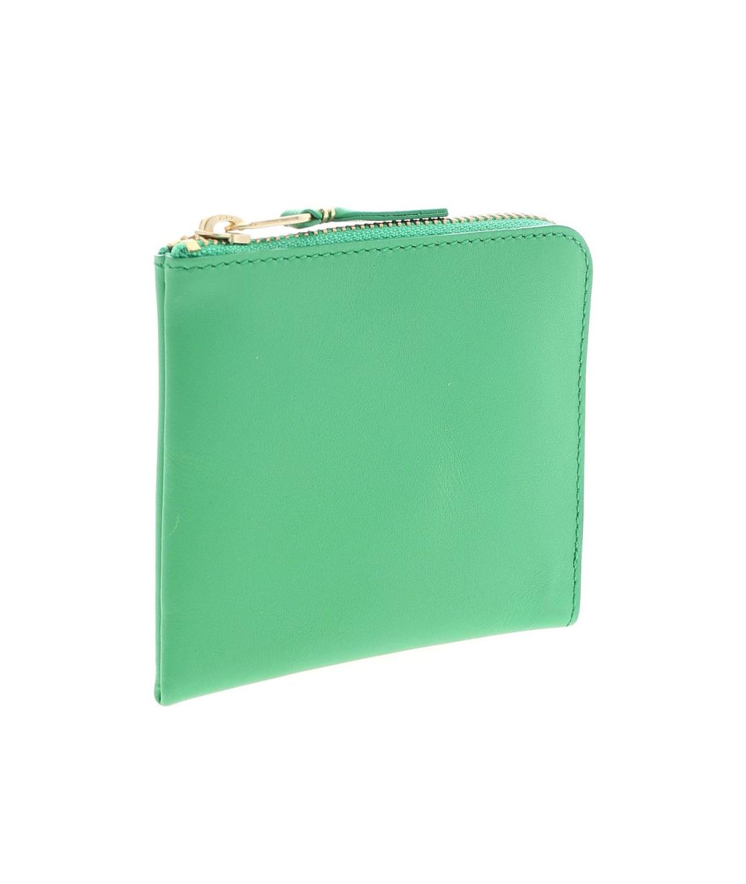 COMME DES GARÇONS WALLET Зеленый кожаный кошелек, фото 2