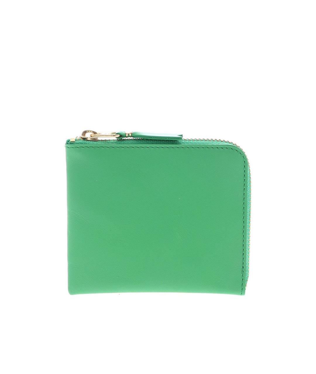 COMME DES GARÇONS WALLET Зеленый кожаный кошелек, фото 1