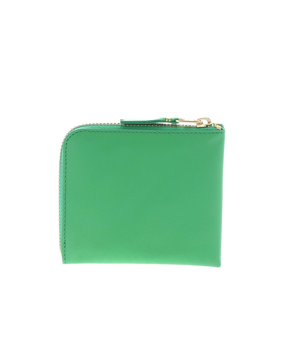 COMME DES GARÇONS WALLET Зеленый кожаный кошелек, фото 3