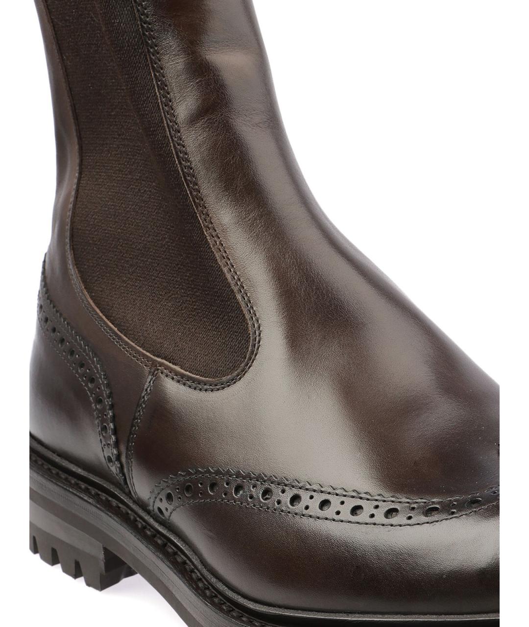 TRICKER'S Коричневые кожаные низкие ботинки, фото 5