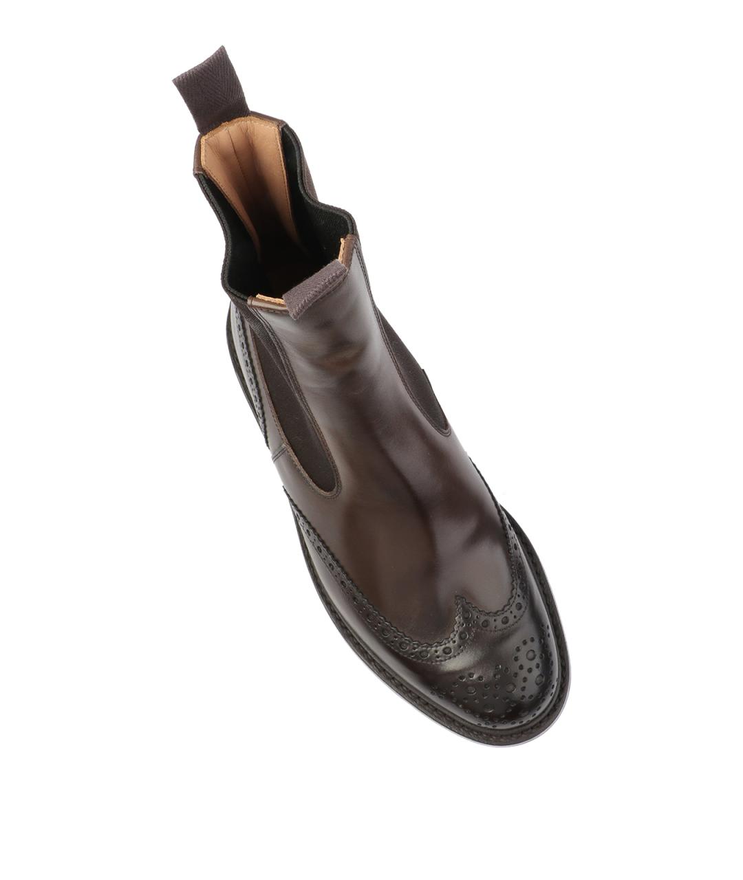 TRICKER'S Коричневые кожаные низкие ботинки, фото 4