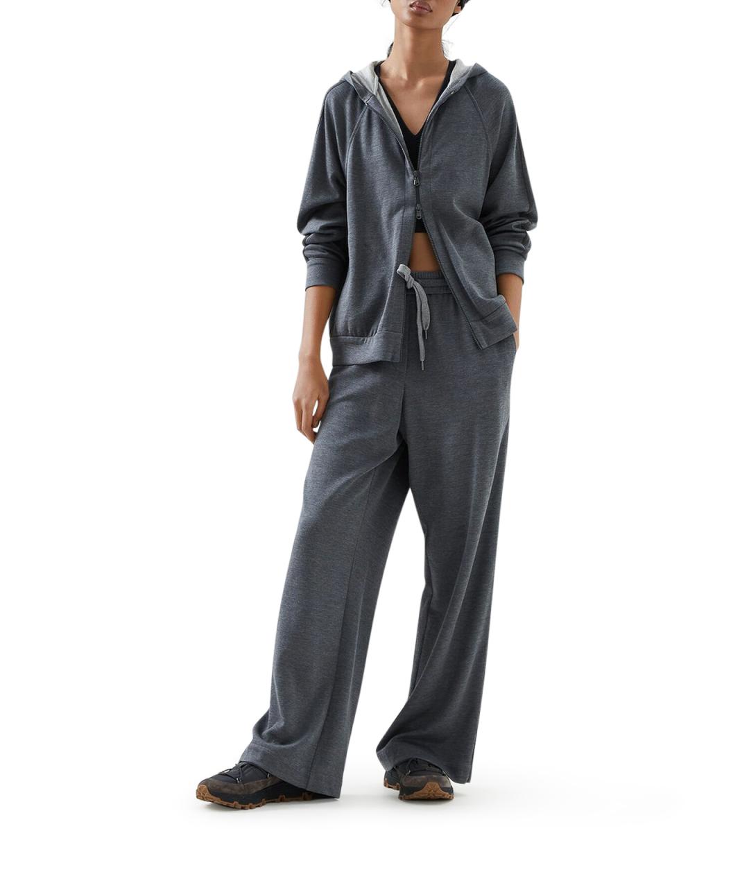 BRUNELLO CUCINELLI Серые хлопковые спортивные брюки и шорты, фото 2