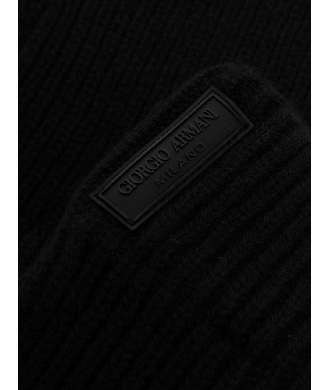 GIORGIO ARMANI Черные кашемировые перчатки, фото 2