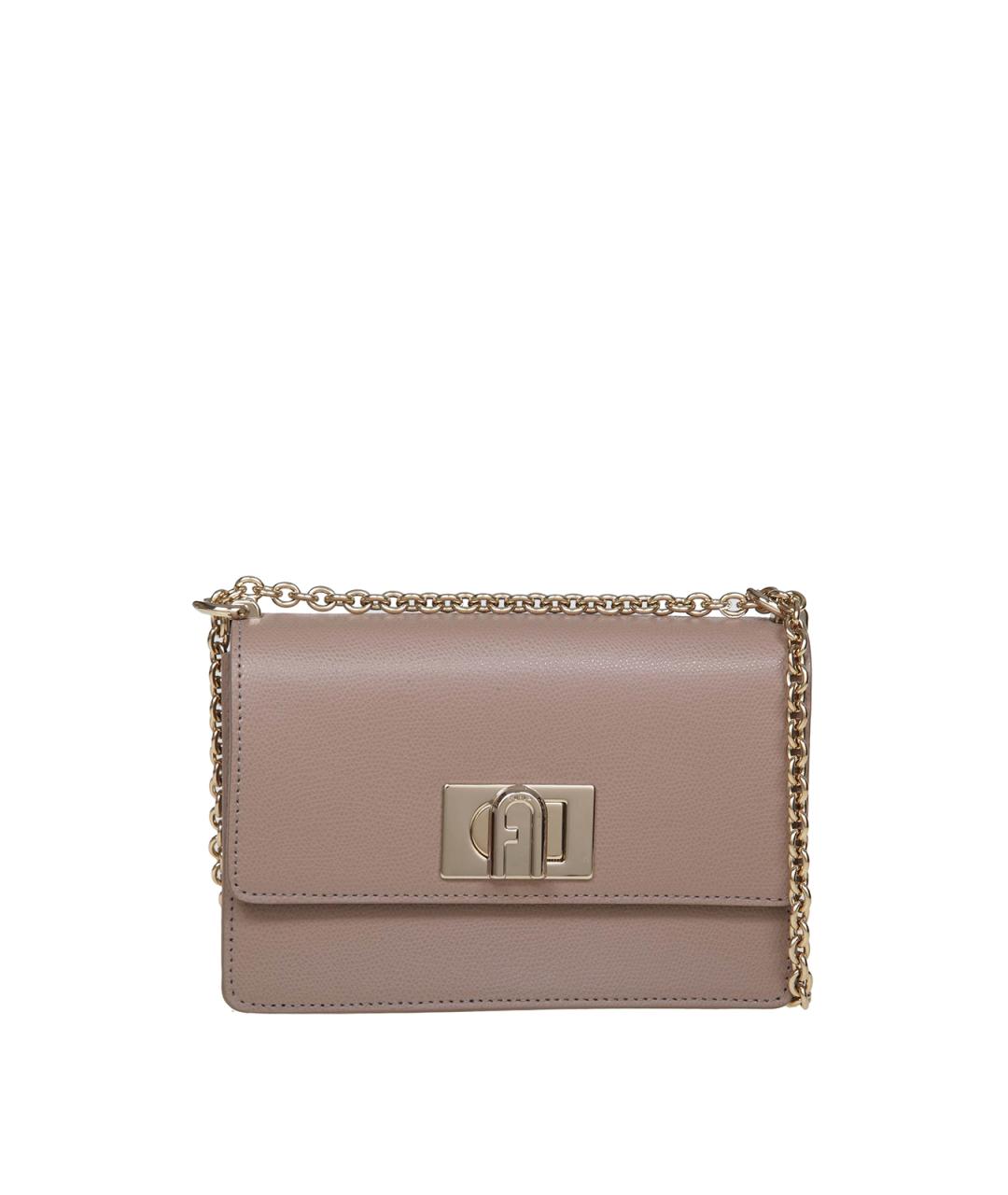 FURLA Розовая кожаная сумка через плечо, фото 1