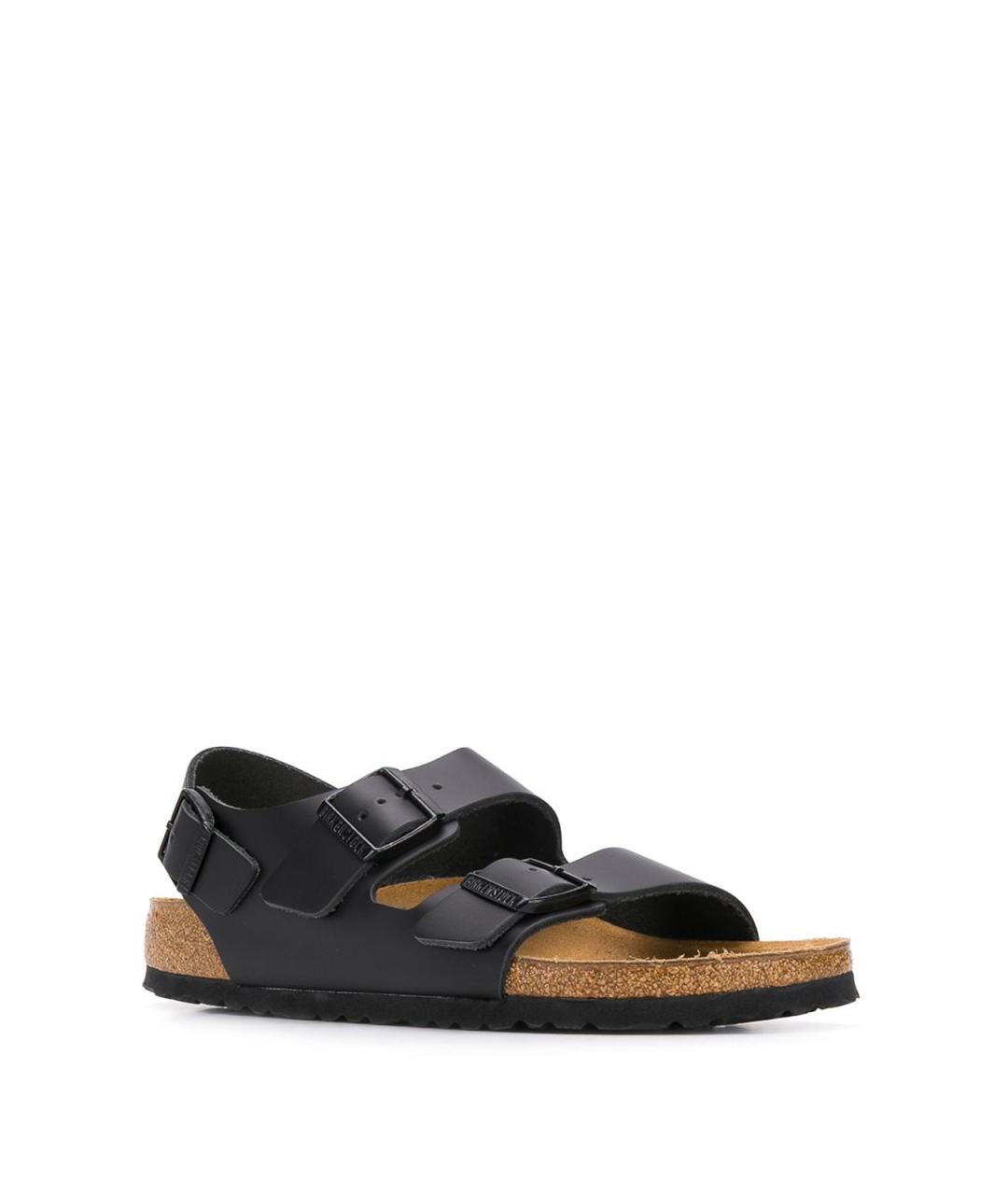 BIRKENSTOCK Черные кожаные сандалии, фото 4