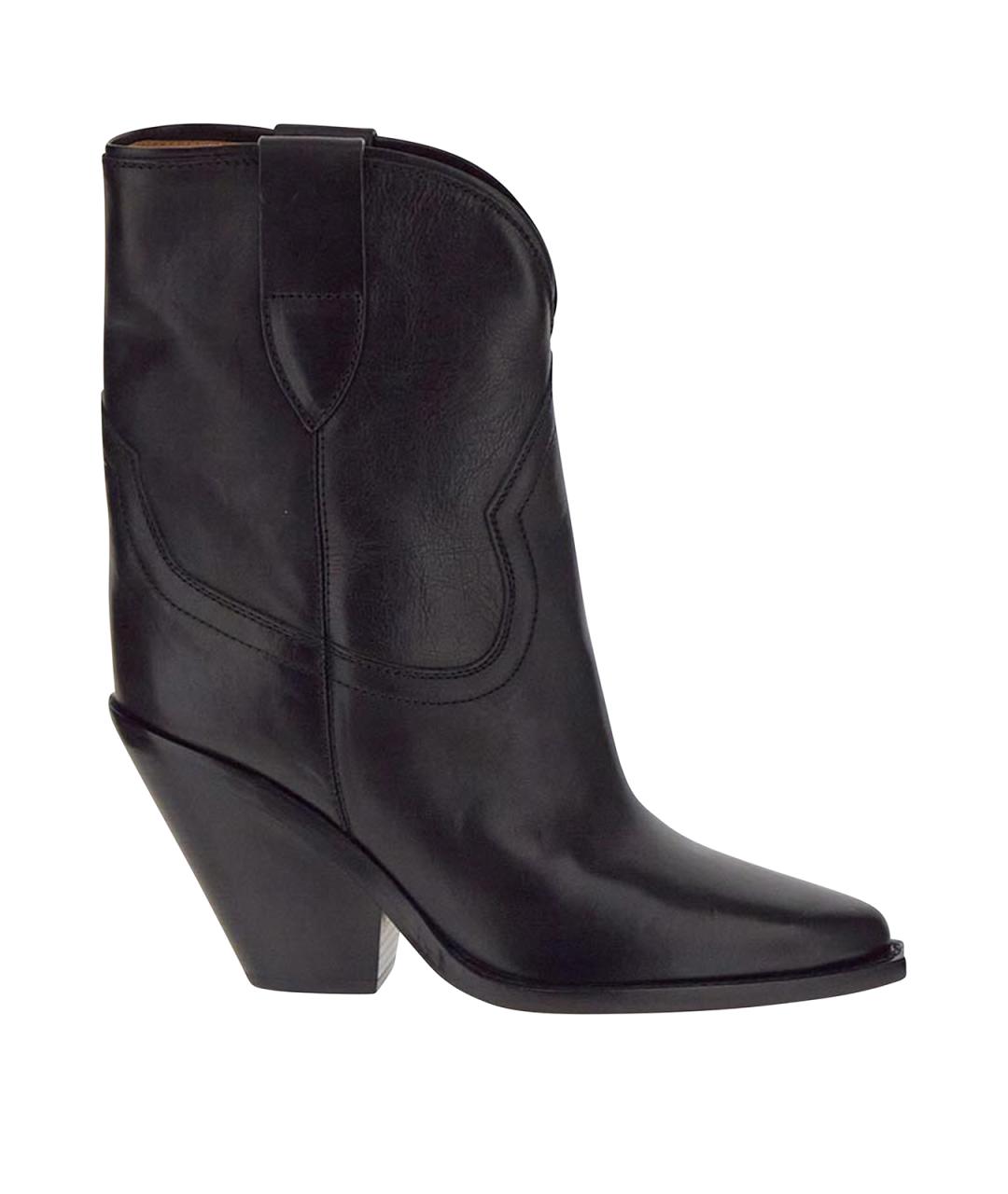 ISABEL MARANT Черные кожаные ботильоны, фото 1