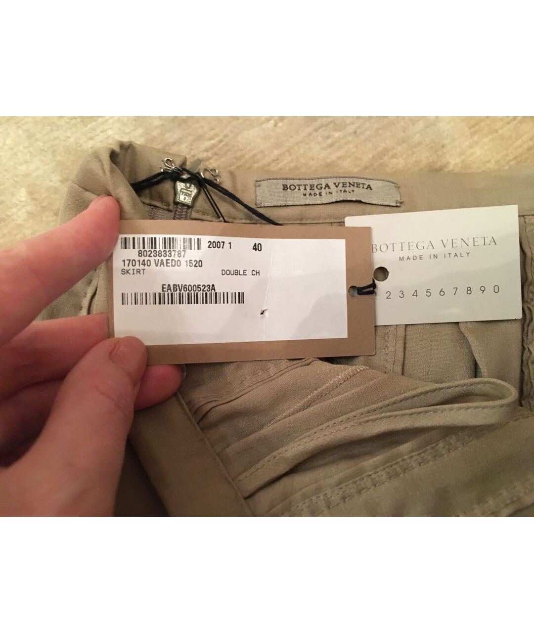 BOTTEGA VENETA Хлопковая юбка миди, фото 3