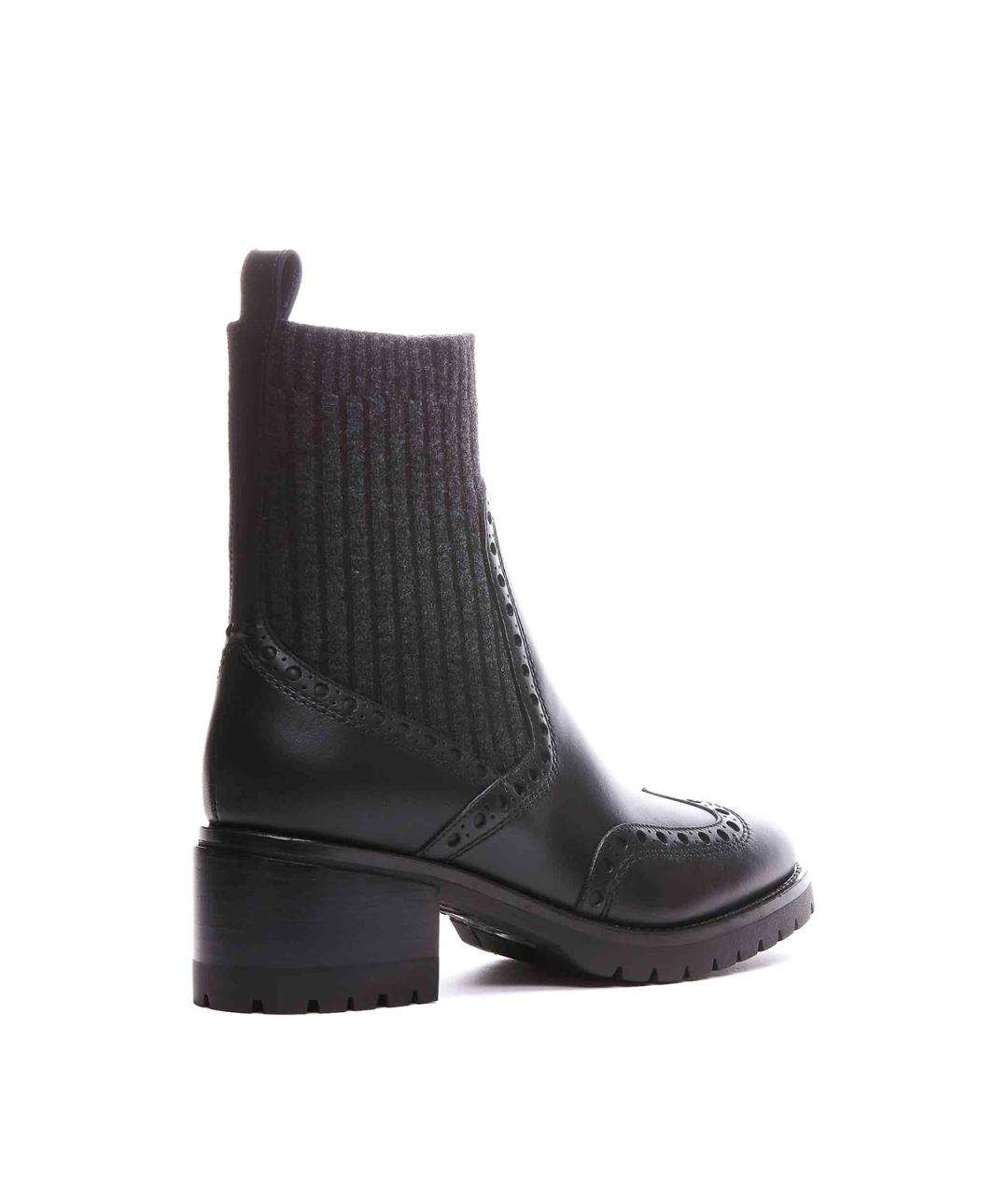 SANTONI Черные кожаные ботинки, фото 2