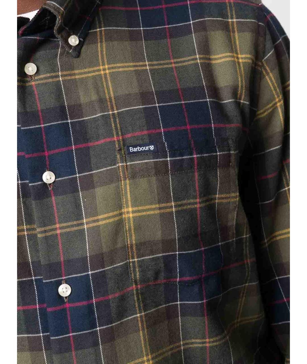 BARBOUR Зеленая хлопковая кэжуал рубашка, фото 3
