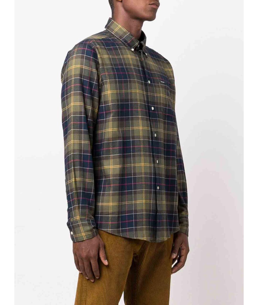 BARBOUR Зеленая хлопковая кэжуал рубашка, фото 4