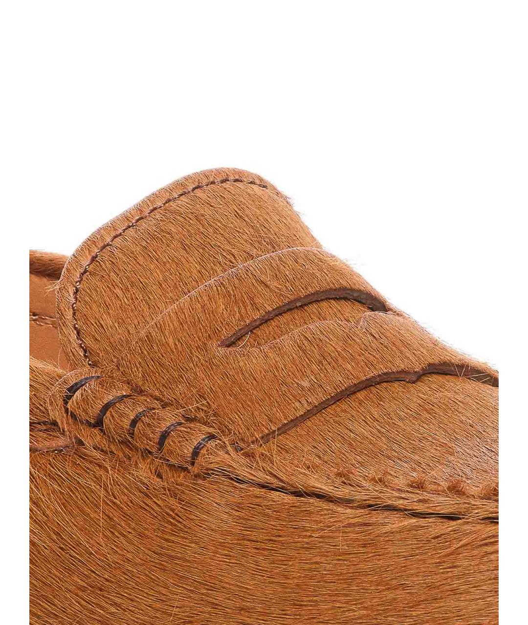 TOD'S Бежевые кожаные лоферы, фото 3