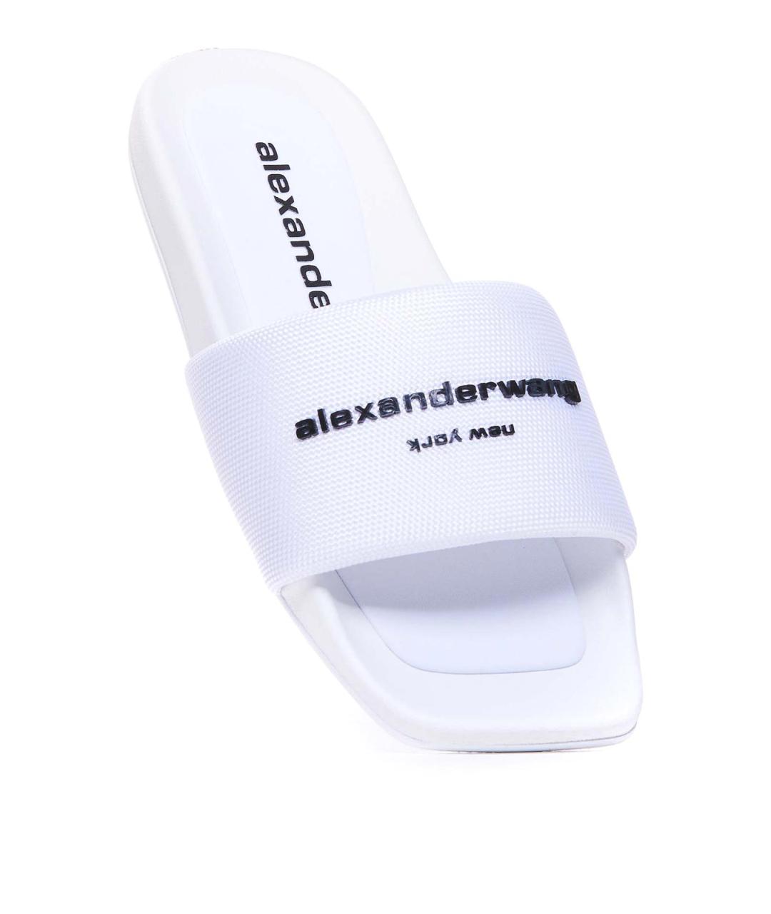 ALEXANDER WANG Белые резиновые шлепанцы, фото 3