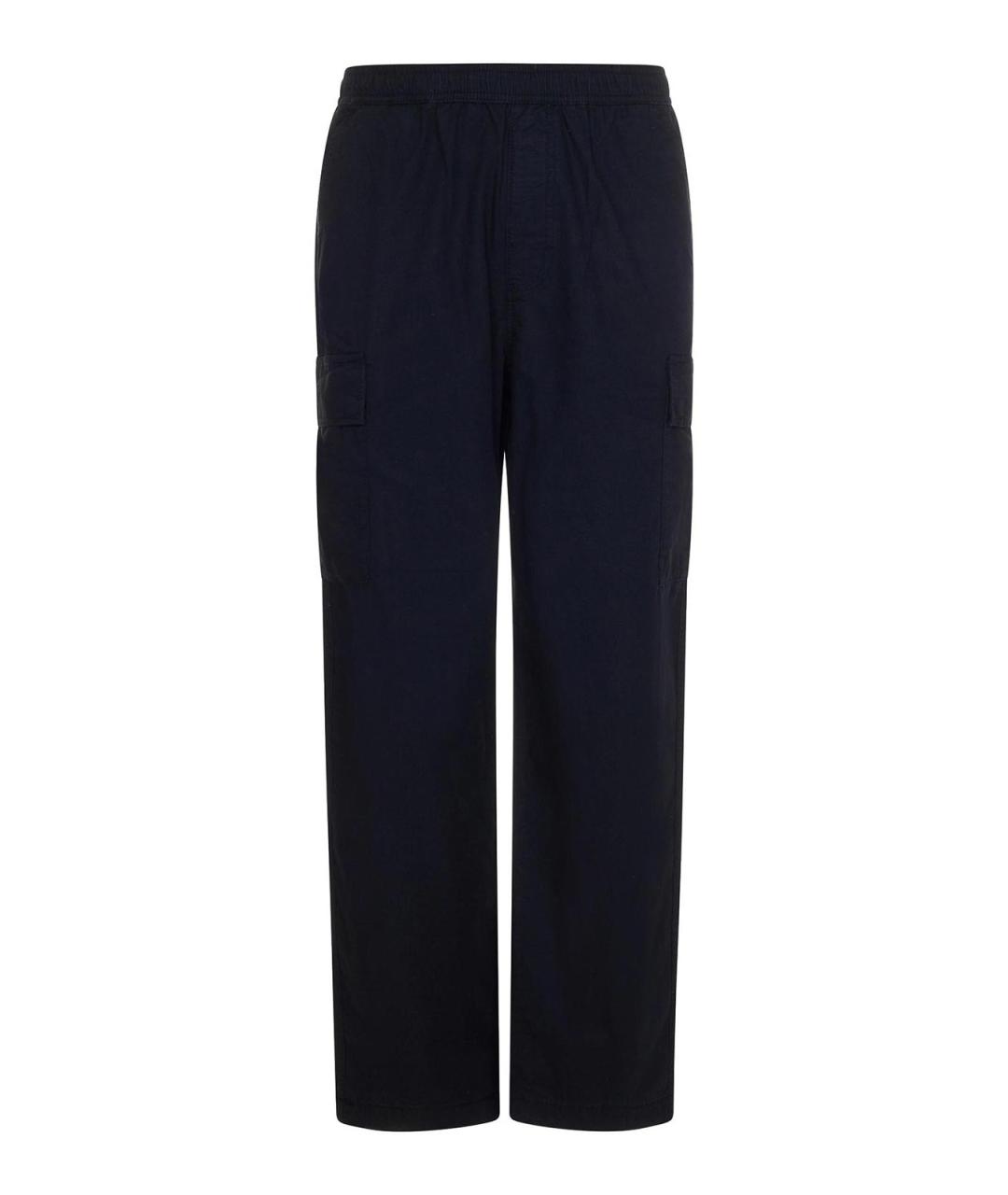 STUSSY Черные хлопковые повседневные брюки, фото 1
