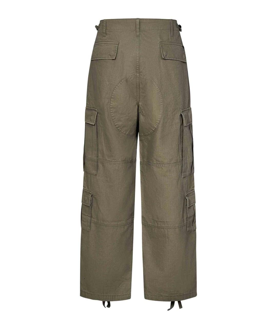 STUSSY Зеленые хлопковые повседневные брюки, фото 2