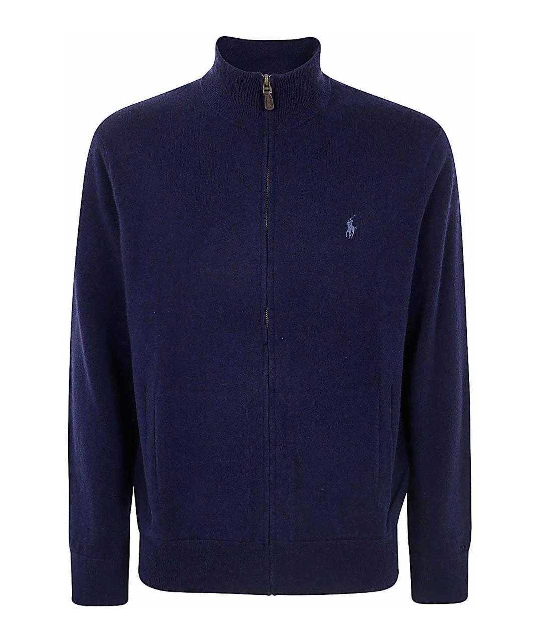 POLO RALPH LAUREN Синий шерстяной кардиган, фото 1