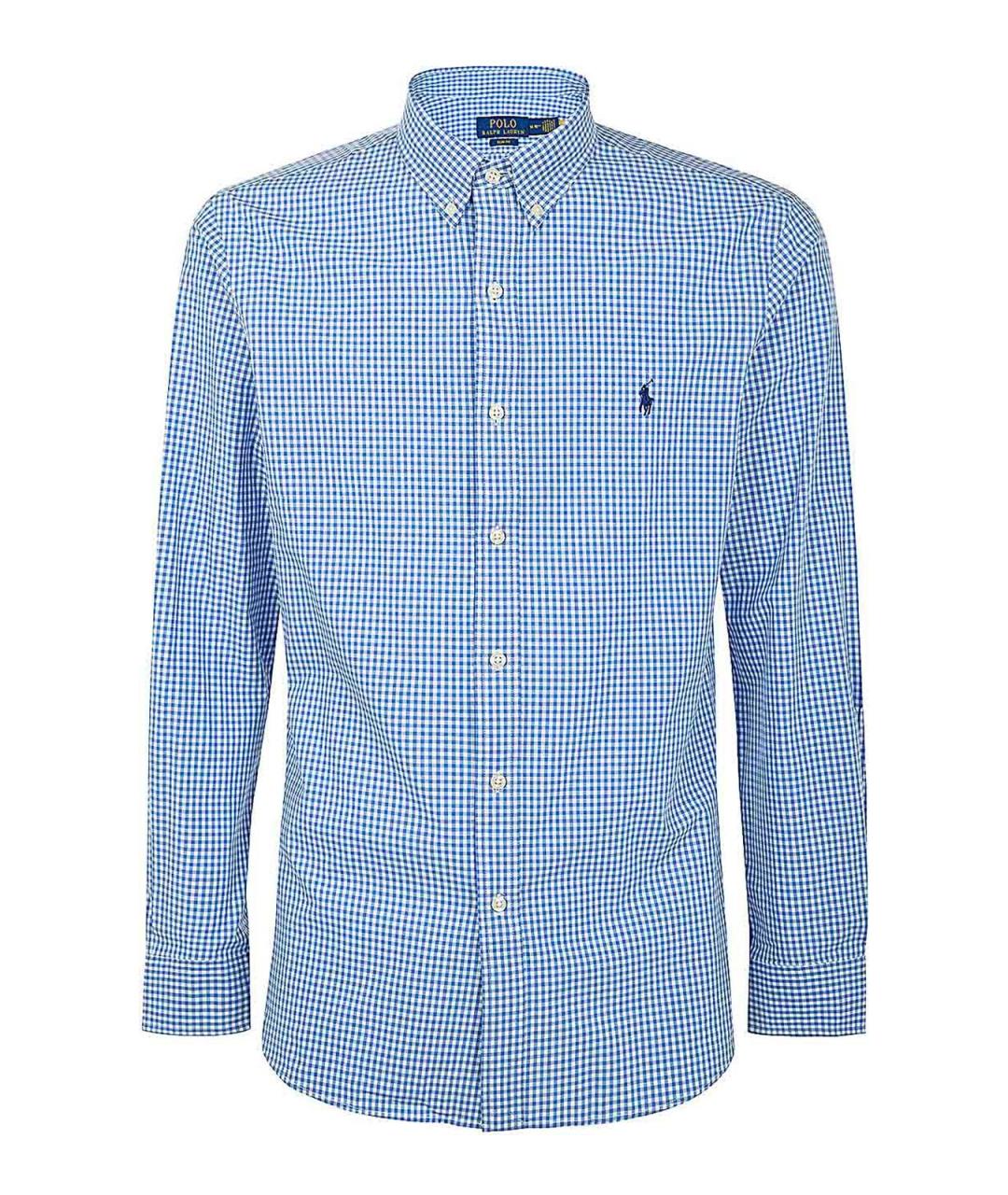 POLO RALPH LAUREN Синяя хлопковая классическая рубашка, фото 1